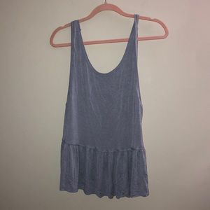 Blue Peplum Tank